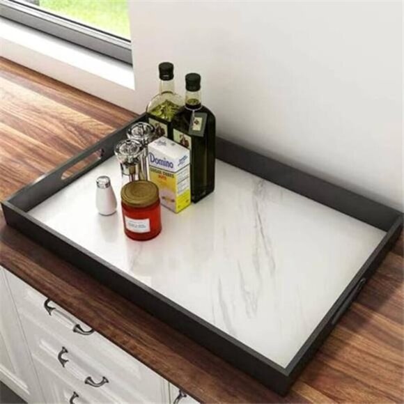 White Marble Contact Paper for Countertops Kitchen Counter Top Peel and Stick - Picture 5 of 7